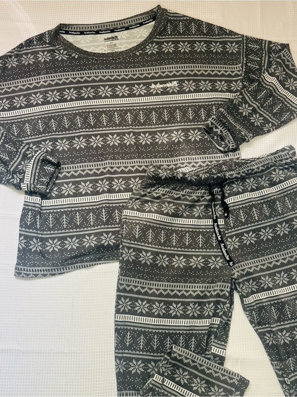 Avalanche Grey Pajama or layering set lightweight size small